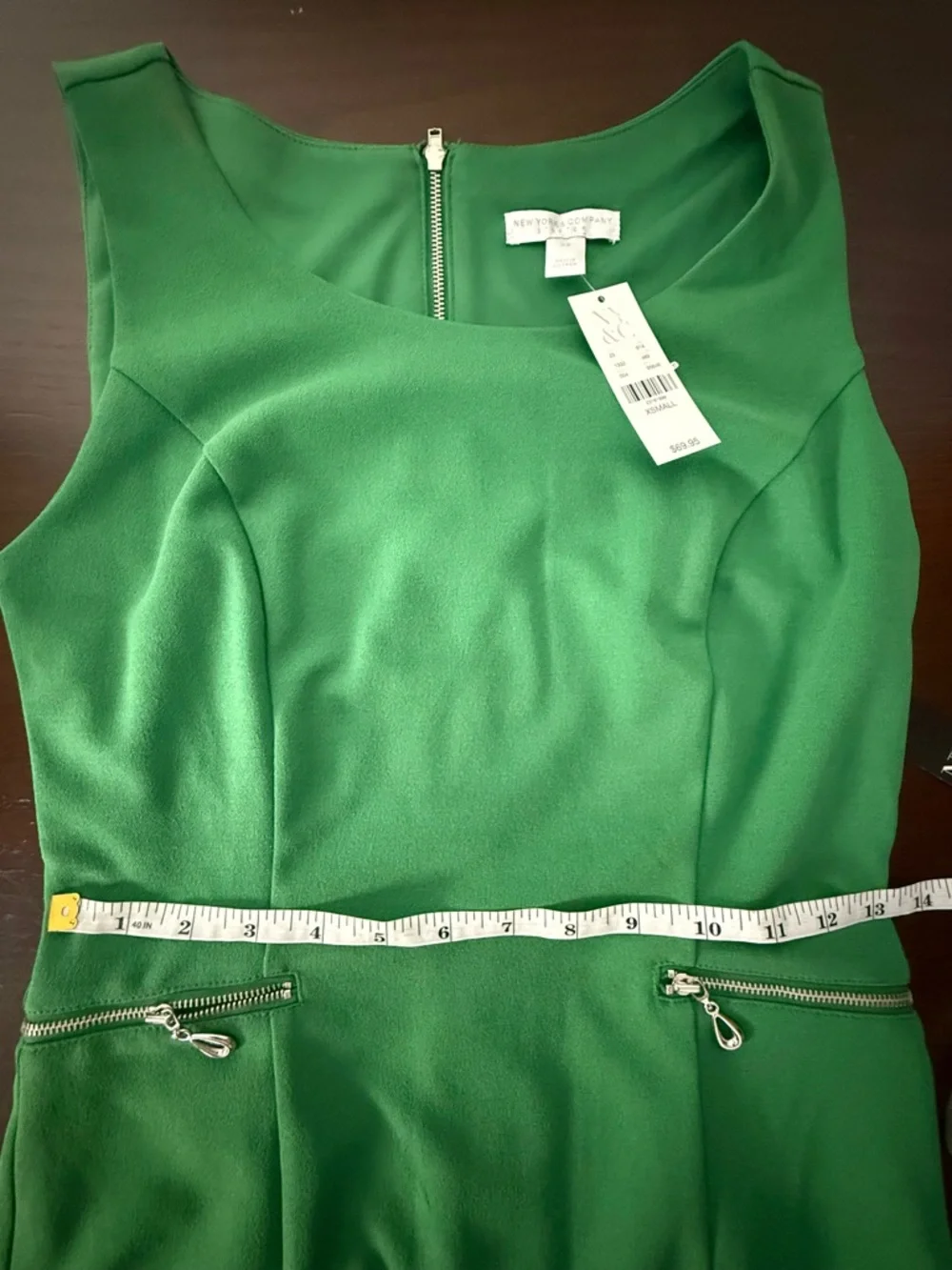 New York & Company Sleeveless Emerald Green Sheath Dress XS X-Small - Picture 3 of 10